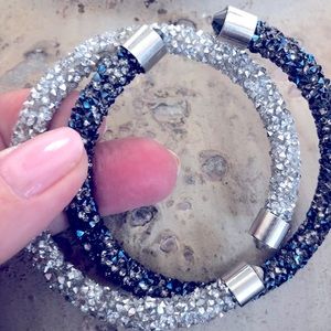 Bracelets. Blue and silver colored. Every day deserves some bling.